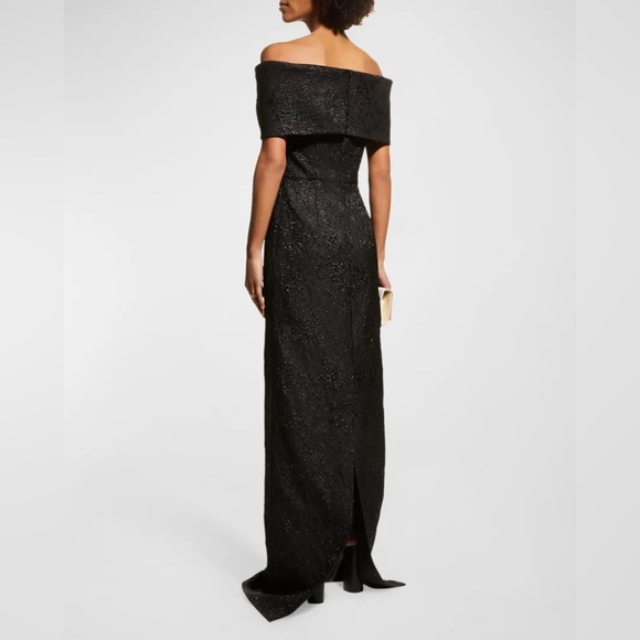 Rickie Freeman for Teri Jon
Off-Shoulder Jacquard Column Gown - Picture 3 of 6